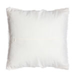 45 CM X 45 CM Throw Pillow Cover with 500G Insert Included Soft Faux Fur with Leather Bricks Squared Cushion with Zipper for Living Room Bedroom White 1 Piece - Image 3
