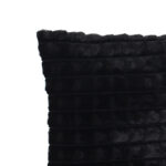 45 CM X 45 CM Throw Pillow Cover with 500G Insert Included Faux Fur Squared Cushion Cover with Zipper for Living Room Bedroom Black 1 Piece - Image 4