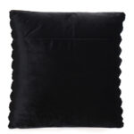 45 CM X 45 CM Throw Pillow Cover with 500G Insert Included Faux Fur Squared Cushion Cover with Zipper for Living Room Bedroom Black 1 Piece - Image 2