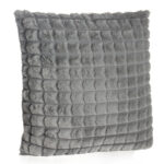 45 CM X 45 CM Insert Included Throw Pillow Cover Faux Fur Squared Cushion Cover with Zipper for Living Room Bedroom Gray 1 Piece