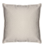 45 CM X 45 CM Throw Pillow Cover with 500G Insert Included Leather Geometric Pattern Squared Cushion with Zipper for Living Room Bedroom White 1 Piece