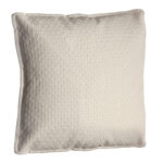 45 CM X 45 CM Throw Pillow Cover with 500G Insert Included Leather Geometric Pattern Squared Cushion with Zipper for Living Room Bedroom White 1 Piece - Image 4