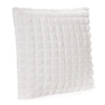 45 CM X 45 CM Insert Included Throw Pillow Cover Faux Fur Squared Cushion Cover with Zipper for Living Room Bedroom White 1 Piece