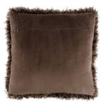 45 CM X 45 CM Throw Pillow Cover with 500G Insert Included Faux Fur Square Cushion Cover with Zipper Closure for Living Room Bedroom Brown 1 Piece - Image 3