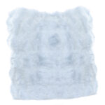 45 CM X 45 CM Throw Pillow with 500G Insert Included Cover Fluffy Faux Rabbit Fur Plaid Squared Cushion Cover with Zipper for Living Room Bedroom Blue 1 Piece