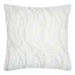 45 CM X 45 CM Throw Pillow Cover with 500G Insert Included Jacquard Weave Square Cushion Cover with Zipper Closure for Living Room Bedroom White 1 Piece
