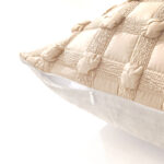 45 CM X 45 CM Throw Pillow Cover 500G Insert Included Plush Bubbles Decorative Square Cushion Cover with Zipper Closure for Living Room Bedroom Beige 1 Piece - Image 4