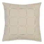 45 CM X 45 CM Throw Pillow Cover with 500G Insert Included Leather Square Cushion Cover with Zipper Closure for Living Room Bedroom Beige 1 Piece