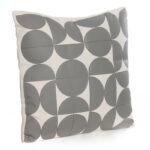 45 CM X 45 CM Throw Pillow Cover with 500G Insert Included Mid Century Leather Modern Geometric Pattern with Zipper for Living Room Bedroom Gray 1 Piece