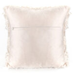 45 CM X 45 CM Throw Pillow Cover with 500G Insert Included Shaggy Fur Square Cushion Cover with Zipper Closure for Living Room Bedroom White 1 Piece - Image 2