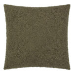 45 CM X 45 CM Throw Pillow Cover with 500G Insert Included Textured Boucle Square Cushion Cover with Zipper Closure for Living Room Bedroom Green 1 Piece