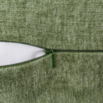 45 CM X 45 CM Throw Pillow Cover with 500G Insert Included Soft Chenille Stitched Edge Square Cushion with Zipper Closure for Living Room Bedroom Green 1 Piece - Image 4