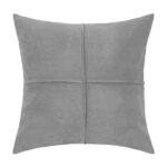 45 CM X 45 CM Throw Pillow Cover with 500G Insert Included Velvet Pillow Cover Soft Solid Squared Cushion with Zipper for Living Room Bedroom Gray 1 Piece