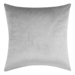 45 CM X 45 CM Throw Pillow Cover with 500G Insert Included Velvet Pillow Cover Soft Solid Squared Cushion with Zipper for Living Room Bedroom Gray 1 Piece - Image 3