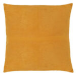 45 CM X 45 CM Throw Pillow Cover 500G Insert Included Velvet Pillow Cover Soft Solid Squared Cushion with Zipper for Living Room Bedroom Orange 1 Piece - Image 3