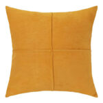45 CM X 45 CM Throw Pillow Cover 500G Insert Included Velvet Pillow Cover Soft Solid Squared Cushion with Zipper for Living Room Bedroom Orange 1 Piece