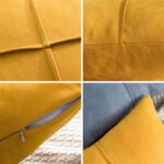 45 CM X 45 CM Throw Pillow Cover 500G Insert Included Velvet Pillow Cover Soft Solid Squared Cushion with Zipper for Living Room Bedroom Orange 1 Piece - Image 4