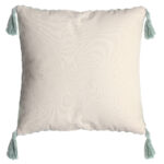 45 CM X 45 CM Throw Pillow Cover with 500G Insert Included with Tassels Woven Design Squared Cushion Cover with Zipper for Living Room Bedroom Green 1 Piece - Image 3