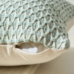 45 CM X 45 CM Throw Pillow Cover with 500G Insert Included with Tassels Woven Design Squared Cushion Cover with Zipper for Living Room Bedroom Green 1 Piece - Image 2