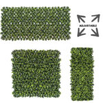 Artificial 3D Expandable Green Wall Grass Plant Simulation Green Grass Home Wall Decoration Hotels Cafes Backdrops Green 1 Piece - Image 2