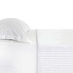 Cannon 100% Cotton King 6 Pieces Duvet Cover Set Sateen Luxury Bed Set Breathable and Smooth Cover with Duvet Cover Fitted Sheet and Pillow Cases White