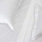 Cannon 100% Cotton King 6 Pieces Duvet Cover Set Sateen Luxury Bed Set Breathable and Smooth Cover with Duvet Cover Fitted Sheet and Pillow Cases White - Image 4