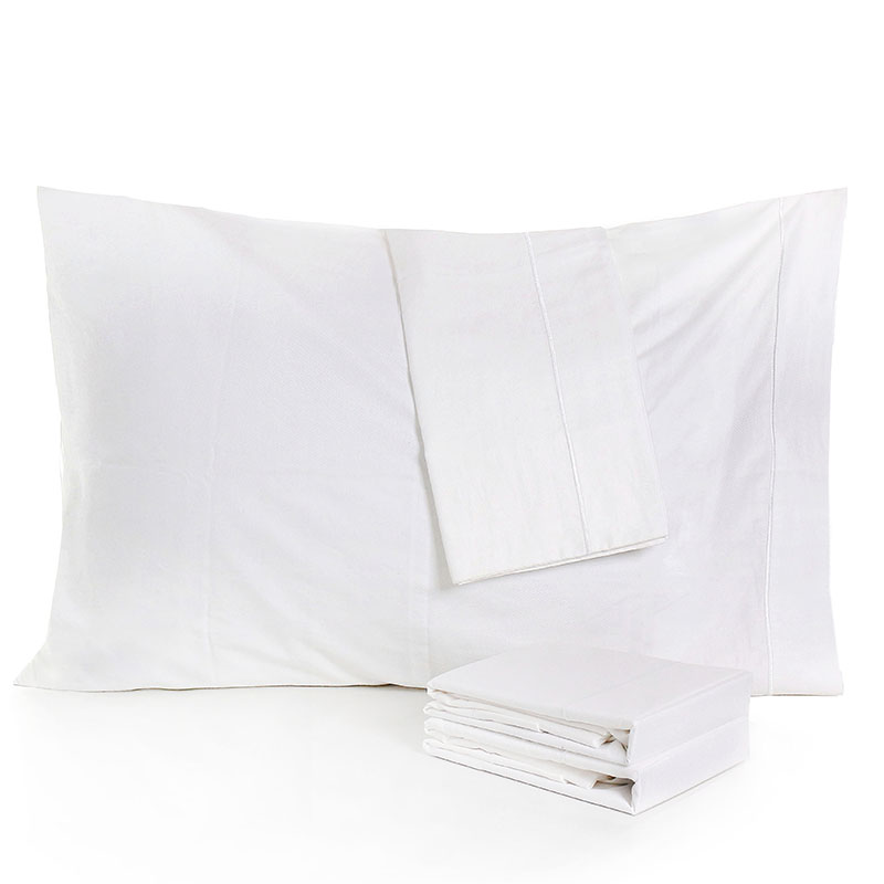 Cannon Bourdon 100% Cotton Pillow Sham Soft and Breathable Wrinkle Resistant 2 Pieces White 50 CM X 75 CM Cannon Bourdon 100% Cotton Pillow Cover Shams Soft and Breathable Wrinkle Resistant 2 Pieces White - Image 1