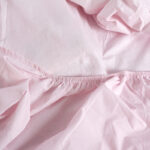 Cannon King 4 Pieces Duvet Cover Set Striped Textured Breathable and Soft Bedding Cover Set with Duvet Cover Fitted Sheet and Pillow Cases Rose - Image 3