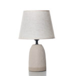 32 CM Ceramic Table Lamp with Beige Lampshade Bedside Table Lamps Modern Accent Nightstand Lamps with Switch for Bedroom and Living Room Beige
