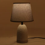 32 CM Ceramic Table Lamp with Gray Lampshade Bedside Table Lamps Modern Accent Nightstand Lamps with Switch for Bedroom and Living Room Gray - Image 2
