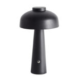 28 CM Cordless Table Lamp Rechargeable Battery Operated Touch Desk Lamp 3 Color Stepless Dimming Up Bedside Lamps Portable Small LED Light Black