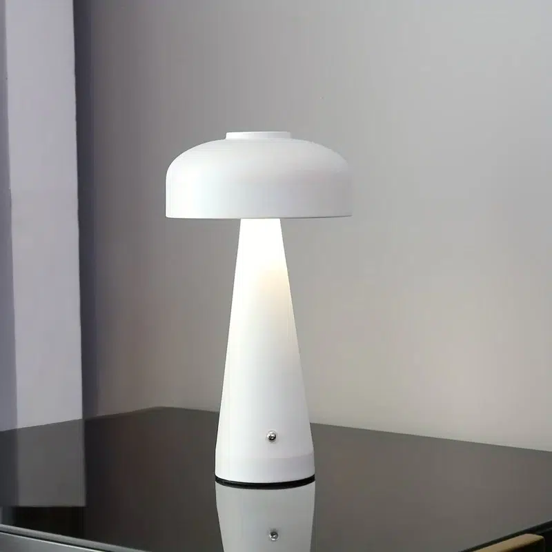 28 CM Cordless Table Lamp Rechargeable Battery Operated Touch Desk Lamp 3 Color Stepless Dimming Up Bedside Lamps Portable Small LED Light White - Image 2