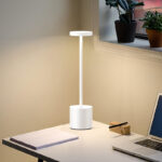 34 CM Cordless Table Lamp Rechargeable Battery Operated Touch Desk Lamp 3 Color Stepless Dimming Up Bedside Lamps Portable Small LED Light White - Image 2