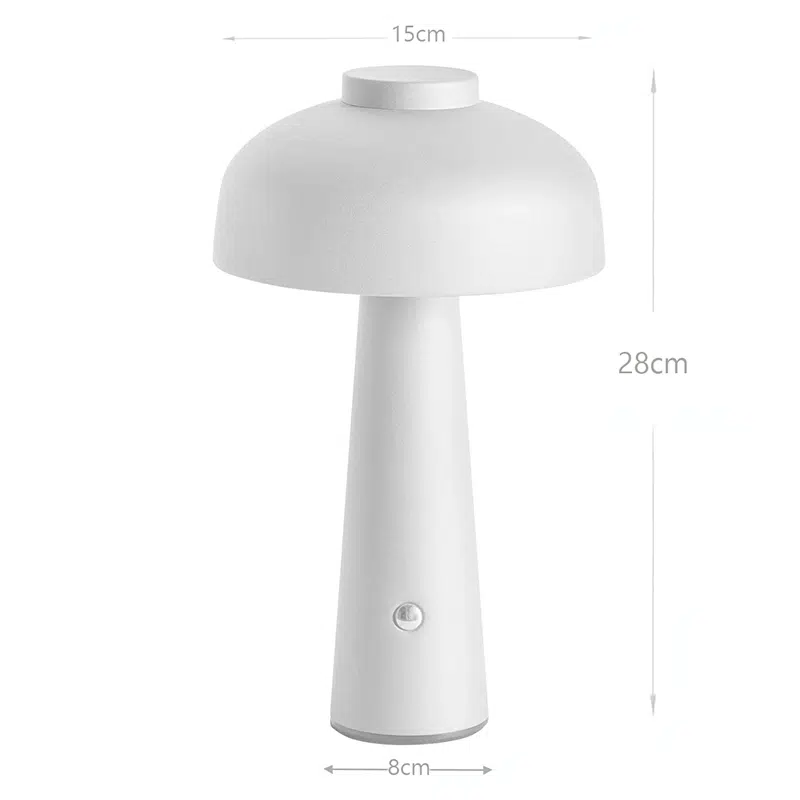 28 CM Cordless Table Lamp Rechargeable Battery Operated Touch Desk Lamp 3 Color Stepless Dimming Up Bedside Lamps Portable Small LED Light White - Image 3