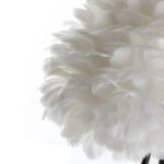 148 CM Feather Floor Lamp with Metal Tripod Legs Reading Light Lamp with Hanging Lampshade Floor Lamps with Switch for Living Room and Bedroom Black - Image 2