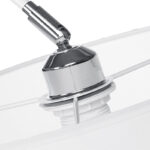 183 CM Metal Arc Floor Lamp with Lampshade and Marble Base Standing Floor Lamps Warm Night Lamps with Switch for Living Room and Bedroom White - Image 4