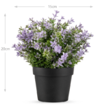 15 CM X 20 CM Mini Potted Artificial Plant Eco-Friendly Pot with Natural Look for Indoor and Outdoor Décor Black 1 Piece - Image 3