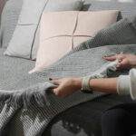 180 CM X 230 CM Reversible 2 Seaters Sofa Cover and Throw Backrest Sofa Waffle Knit Slipcovers with Tassels Versatile Protector for Sofas Gray 1 Piece - Image 4