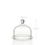 11 CM Round Acrylic Mini Cake Stand with Dome Clear Cover Acrylic Small Serving Display Plate for Cake Candies Chocolate and Appetizers - Image 3