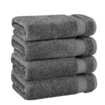 70 CM X 140 CM Cannon 100% Cotton Bath Towel Soft Quality Absorbent Towel for Daily Bathroom Use 1 Piece Gray