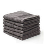 33 CM X 33 CM Cannon 100% Cotton Face Towel Soft Quality Absorbent Towel for Daily Bathroom Use 1 Piece Gray