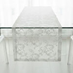 240 CM X 80 CM Embroidered Lace Tablecloth Vintage Lace Table Cover Overlay Lace Table Runner for Wedding Family Gathering Banquet and Hotel Beige