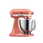 KitchenAid Pastry Robot Tilt Head Stand Mixer + 3L Bowl + Flex Edge Beater Stainless Steel Heads Coral
