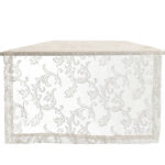 240 CM X 80 CM Embroidered Lace Tablecloth Vintage Lace Table Cover Overlay Lace Table Runner for Wedding Family Gathering Banquet and Hotel Beige - Image 2