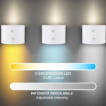 Beper Floor And Table Rechargeable Lamp Height Adjustable, Wall Accessory Usb Cable Included Touch Switch On White P201UTP305 - Image 4