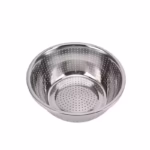 30 CM Stainless Steel Rice Sieve Strainer Basket for Straining Draining and Rinsing Vegetables Fruits and Pasta Silver