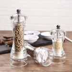 18 CM Acrylic Salt and Spices Mill Grinder Manual Kitchen Grinding Tool for Spices Condiment Salt and Pepper 1 Piece Transparent - Image 4