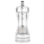 18 CM Acrylic Salt and Spices Mill Grinder Manual Kitchen Grinding Tool for Spices Condiment Salt and Pepper 1 Piece Transparent