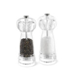 13 CM Acrylic Salt and Spices Mill Grinder Manual Kitchen Grinding Tool for Spices Condiment Salt and Pepper 1 Piece Transparent