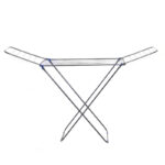 Iron Clothes Drying Rack Free-Standing Rack Large Capacity Winged Drying Rack Foldable and Space-Saving Indoor and Outdoor Use Gray - Image 2